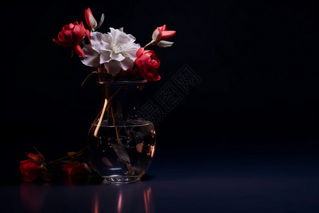 花瓶里的鲜花背景图片