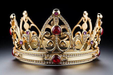 珠宝镶嵌一顶豪华的王冠背景