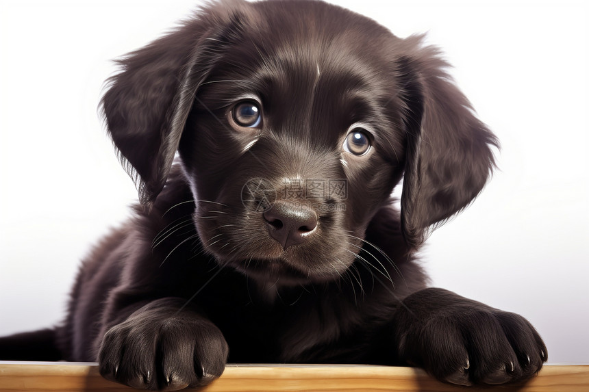 可爱的黑色狗狗图片