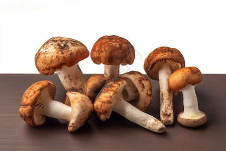 健康可口的蘑菇背景图片