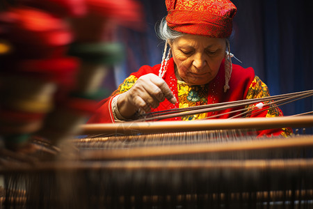 手工制作工艺品的女士图片