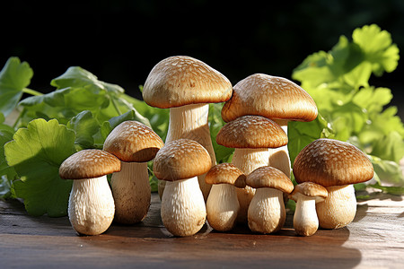 新鲜的食材菌菇图片