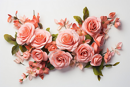 美丽的粉色玫瑰花背景图片