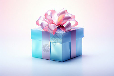 粉色丝带的礼盒背景图片