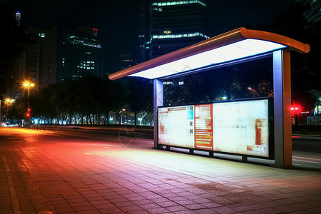 都市夜景下的灯光图片