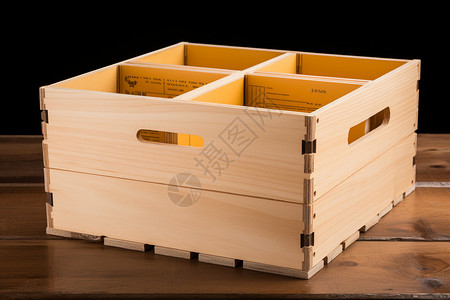 古董木盒子包装木箱高清图片
