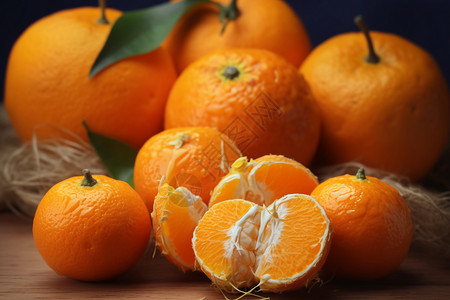橙色橘子自然成熟的橘子背景