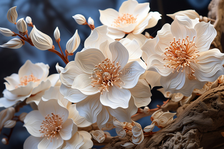 优雅白色花朵图片