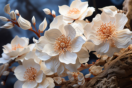 优雅兰花优雅白色花朵设计图片