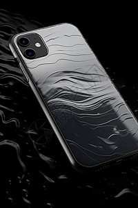 金属光泽的手机壳背景图片