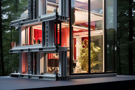 玻璃门窗现代建筑与自然的融合设计图片