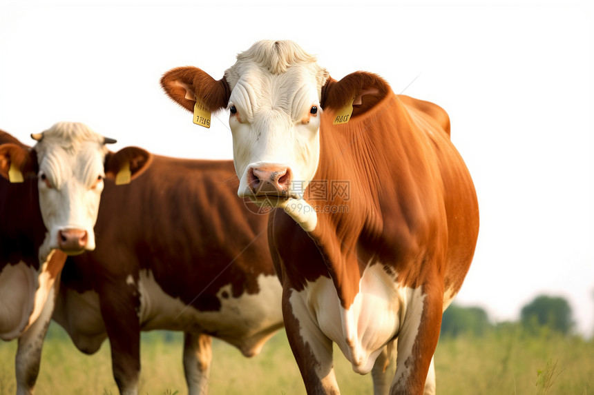 牧场上的奶牛图片