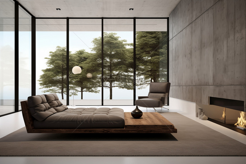 现代公寓卧室设计图片