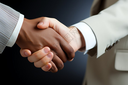 商业合作的握手手臂图片