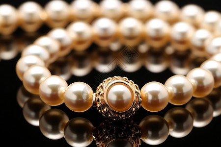 珍贵的珍珠手链背景图片