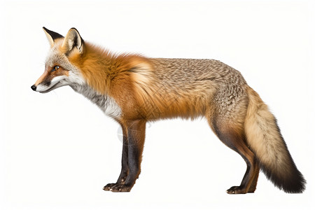 一头红狐狸背景图片