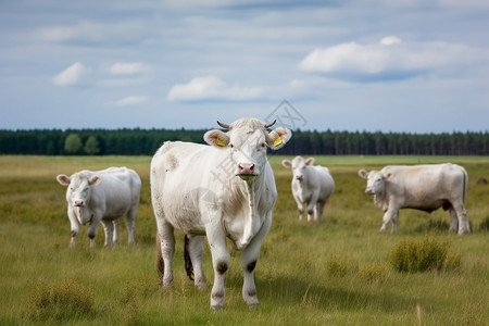 小牛草原上的奶牛背景