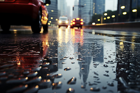 湿身壁纸雨中的道路背景