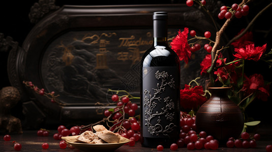 中秋节红酒图片