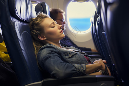 飞机睡觉乘客睡觉背景