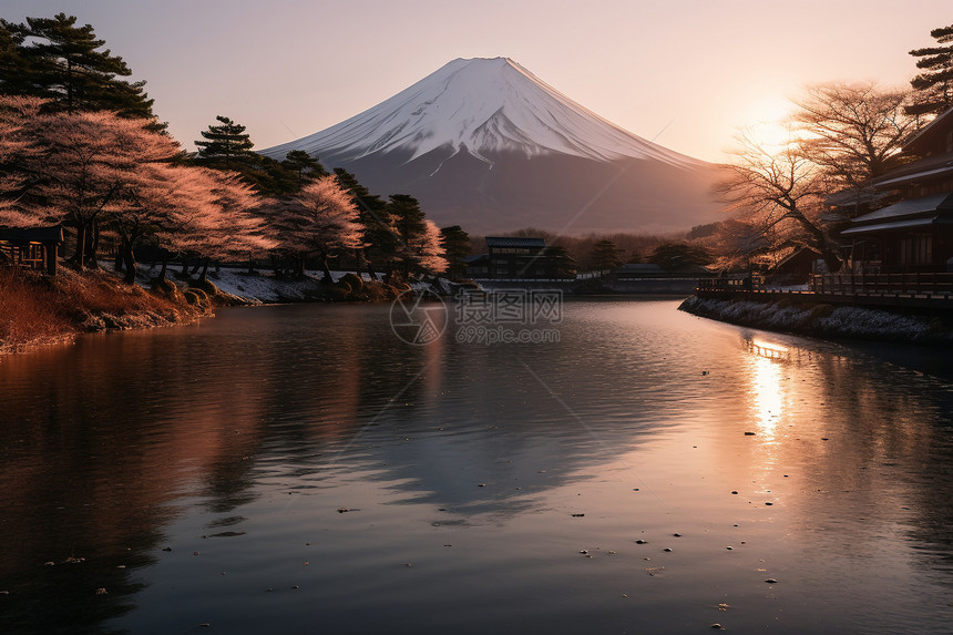 富士山的美景图片