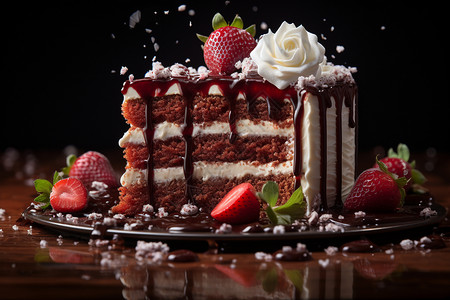 丝滑蛋糕背景图片