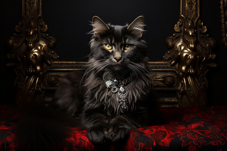 尊贵的黑猫图片