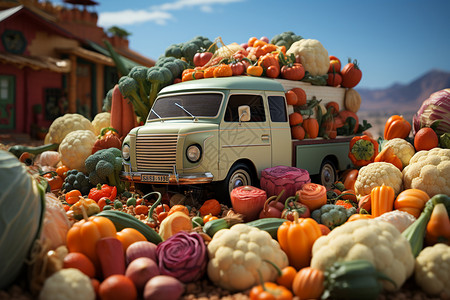 丰盛大餐收获丰盛蔬菜的季节设计图片