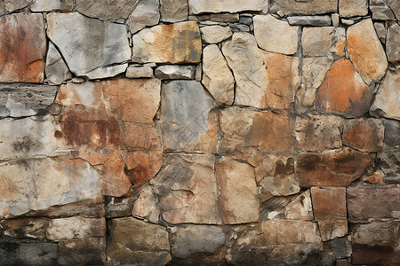 石头墙壁上的裂缝图片