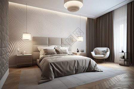 白黑沙发白色系装修风格的房间背景