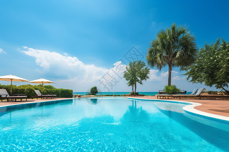 度假酒店的泳池图片
