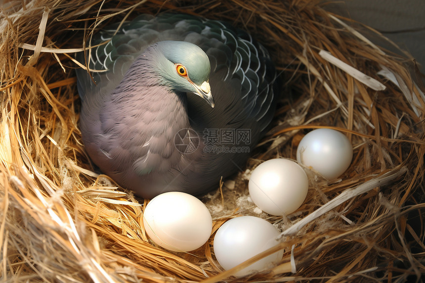 农舍中孵化的鸟类图片