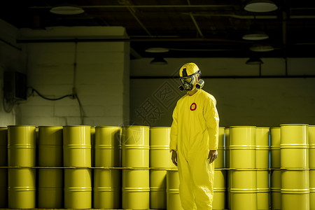 隐患密布的放射废物仓库高清图片