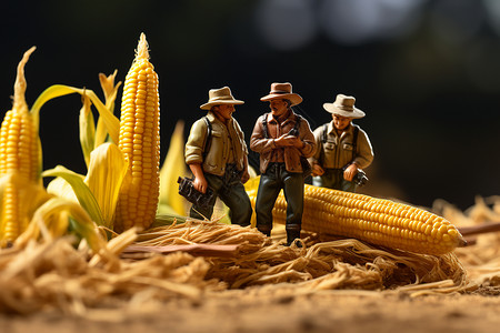 玉米中的玩具兵团高清图片