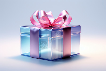 粉红色礼品盒粉蓝梦幻礼品盒设计图片