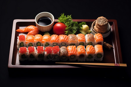 日式寿司盘图片