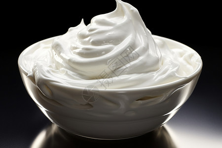 白碗中的奶油图片