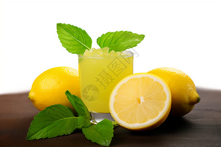 新鲜的柠檬汁图片