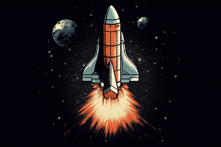 火箭助推器背景图片