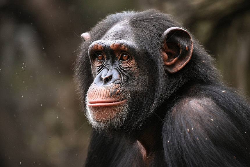 丛林里的黑猩猩图片