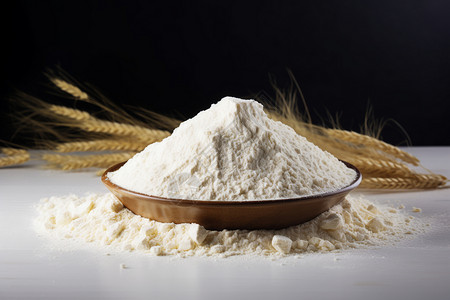 麦粉与稻草烘培麦粉高清图片
