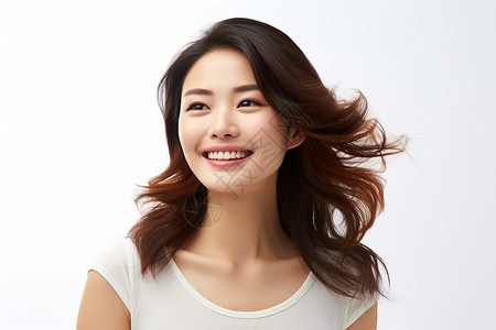 长发的亚洲女生图片