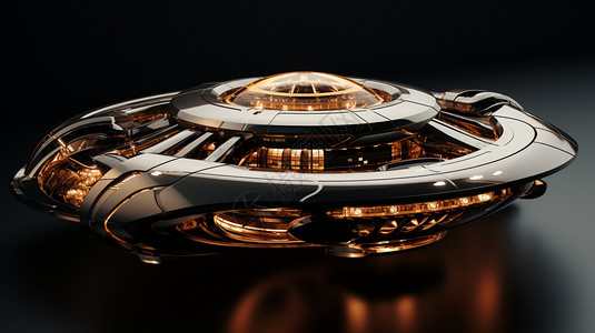 外星飞船的模型背景图片