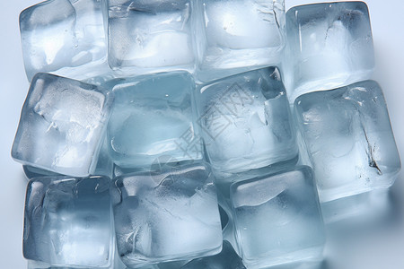 多个立方体多个冰块背景