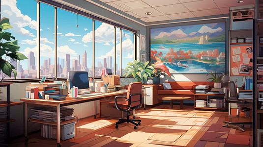 现代的办公室空间建筑图片