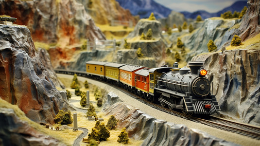微型的火车模型图片