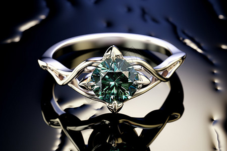 精美的绿宝石戒指图片