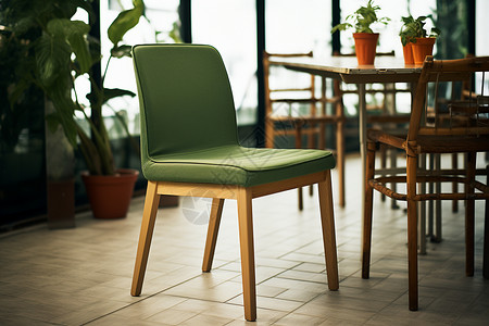 清新绿色椅子背景图片