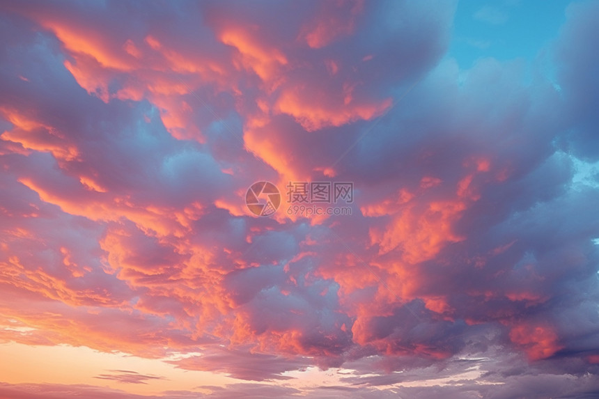 美丽的夏季天空日落景观图片