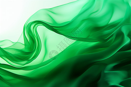 飘扬丝带素材轻柔飘扬的绿色丝带设计图片